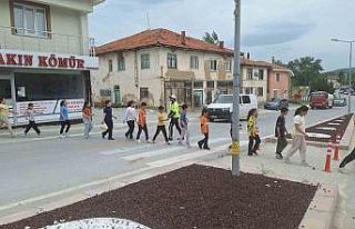 Hisarcık’ta öğrencilere trafik eğitimi