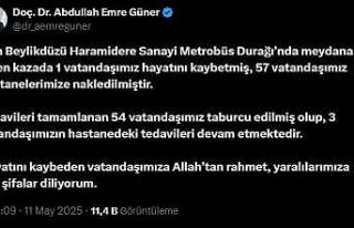 İl Sağlık Müdürü Güner: "Metrobüs kazasında...