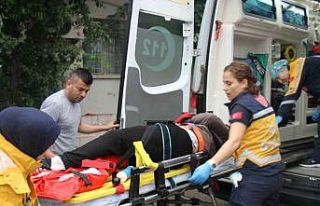 Kamyonet ile çarpışan motosikletin sürücüsü...