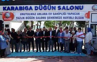 Karabiga’da yazlık düğün salonunun açılışı...
