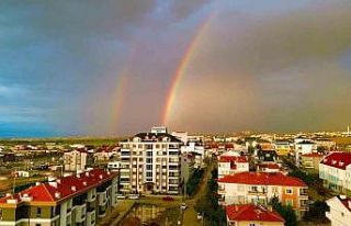 Karaman’da sağanak yağış sonrası gökkuşağı...