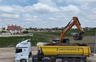 Karatay’ın yeni ulaşım aksında altyapı çalışmaları...