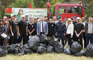 Kazdağları’nda yarım saatte yarım ton atık...