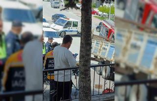 Keçiören’de freni boşalan kamyon trafoya çarptı