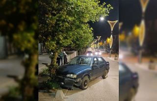 Keşan’da otomobil ağaca çarptı: 1 yaralı