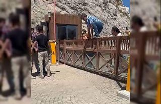 Kızılbük Proje alanına giden çevreciler, güvenlik...