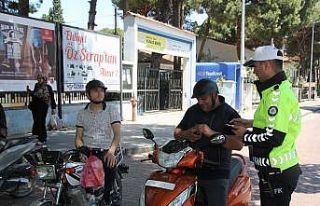 Kula’da dron destekli trafik denetimi