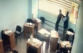 Kurs merkezinde dehşet anları kamerada: Sınıfa...