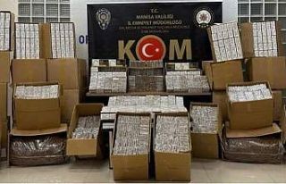 Manisa’da 292 bin adet makaron ele geçirildi