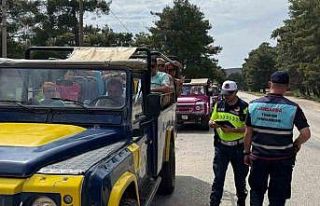 Marmaris’te Jeep Safari araçlarına Jandarma denetimi