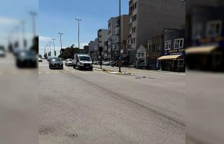 Mazotun sızdığı yolda kayan sürücü yaralandı