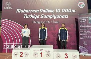 Muşlu atlet Derya Kunur, Türkiye üçüncüsü oldu