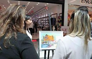 Öğrencilerin yıl sonu resim sergisi büyük beğeni...