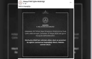 Okul müdürü kansere yenik düştü