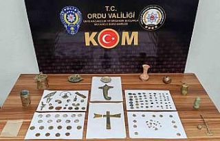 Ordu’da 133 adet tarihi obje ele geçirildi