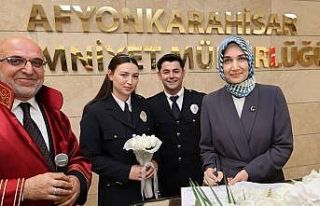 Polis memurları hayatlarını birleştirdi, nikaha...