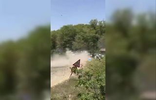 Ralli yarışında korku dolu anlar: Yarış aracı...