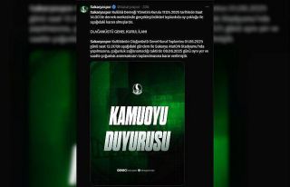 Sakaryaspor’da Olağanüstü Genel Kurul kararı