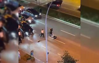 Şampiyonluk kutlamasında trafik durdu, yumruklar...