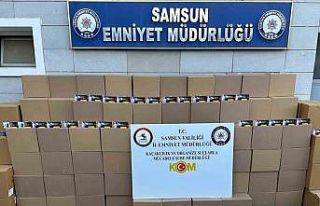 Samsun’da 2 milyon 260 bin adet kaçak makaron ele...