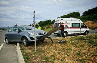 Tekirdağ’da araçlar çarpıştı; 1 yaralı