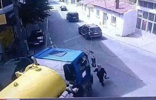 Tekirdağ’da vidanjörün kadını ezdiği anlar...