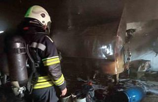 Toptancılar sitesinde yangın