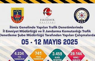 Trafik denetimlerinde 29 bin 144 araç kontrol edildi