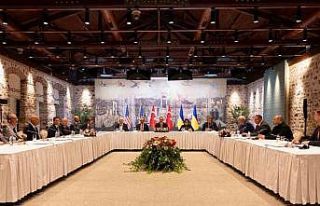 Türkiye -ABD-Ukrayna heyetleri arasındaki görüşme...