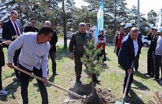 Üzümlü’de fidanlar toprakla buluştu