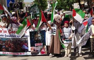 Van’da çocuklardan Gazzeli akranlarına destek...