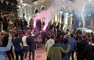 Vanspor FK taraftarının galibiyet coşkusu