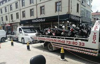 Yalvaç’ta tescil plakası bulunmayan 55 motosiklet...
