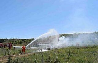 Yangınla mücadele iş başı eğitimleri sürüyor