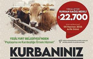 Yeşilyurt Belediyesi’nden kurban bağışı hizmeti