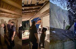 AFAD, Yangında evi zarar gören aileyi ziyaret etti