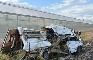 Afyonkarahisar’da tren minibüse çarptı: 1 yaralı