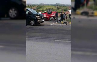 Ankara’da kontrolden çıkan itfaiye aracı takla...