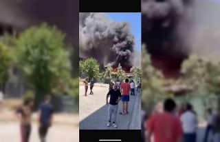 Apartmanda çıkan yangın korku dolu anlar yaşattı