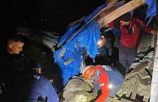 Artvin’de çöken ahırda mahsur kalan 33 büyükbaş...