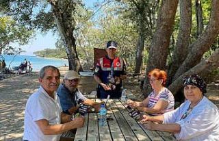 Aydın jandarmasından Milli Park’ta çevre bilinci...
