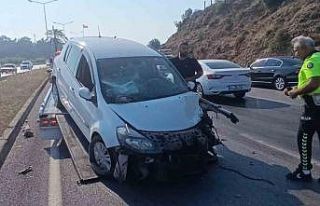 Aynı istikametteki araca çarptıktan sonra Karşı...