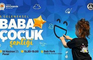 Babalar ve çocuklar, 6. Geleneksel Baba Çocuk Şenliği’nde...