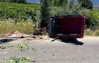 Bağdan dönen kadınlar kaza yaptı: 1 ölü, 1 yaralı