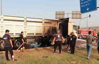 Balatalarda oluşan ısınma, tırda yangına neden...