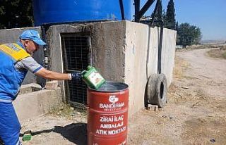 Bandırma kırsalında zirai atıklarla mücadele...