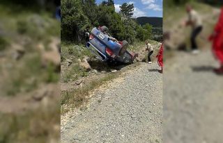 Beypazarı’nda Hitit Rallisi aracı takla attı