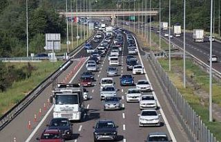 Bolu geçişinde yoğun trafik