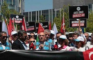 Büro Memur-sen’den ABD Büyükelçiliği önünde...