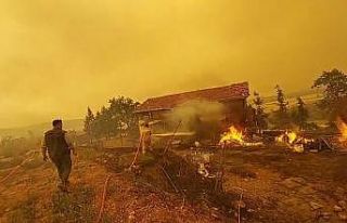 Büyüksürmeli köyünde yangın 3 eve sıçradı